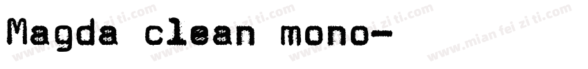Magda clean mono字体转换